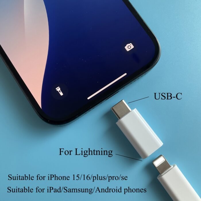 2Pcs Set, Suitable For Iphone Lightning To Usb C Adapter, C-Type Charger Interface, Suitable For Iphone16/15 Charger - Image 2
