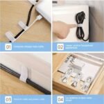 20Pcs Nylon Cable Management Clips - Black & White, Desk Organizer For Data And Computer Cables - Image 9