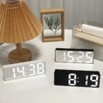 1Pc Led Mirror Bedside Alarm Clock 12/24 Hours Battery Plug-In/Two Power Supply Methodshome Decoration Artwork Can Be Put In The Bedroom Study Can Be Used As Christmas Thanksgiving Mother'S Day Gift. - Image 8