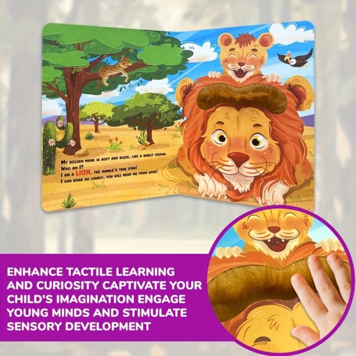 My First Touchy Wild Animals, Interactive Animal Touch Book For Youngsters And Youngsters - Early Learning Puzzle Storybook With Tigers, Lions And Monkeys Illustrations, Sensory Development, Ideal Gift For Youngsters'S Parties And Showers - Image 5