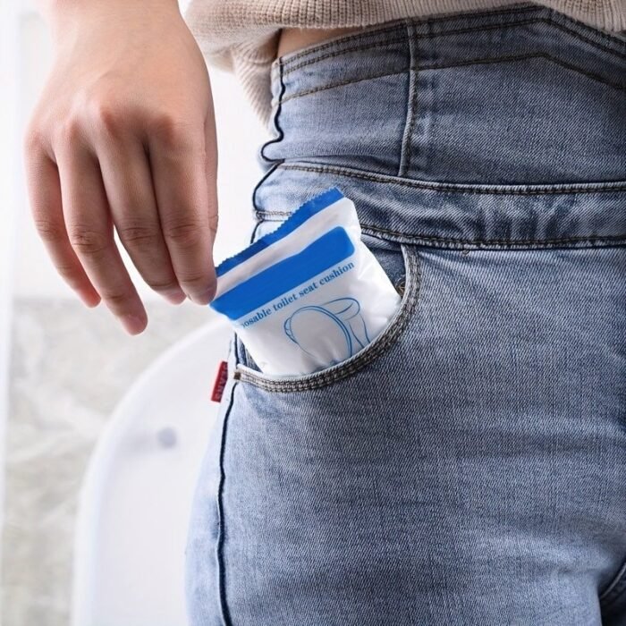 10/20Pcs Disposable Toilet Seat Cover, Portable Toilet Seat Cover For Business Travel, Essential Travel Accessories For Airplanes And Camping, Bathroom Accessories, Toiletries, Teen Gifts - Image 14
