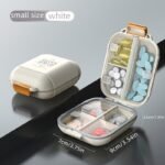 1Pc 7-Day Pill Box With Orange Handles - Large Capacity, Dust And Moisture Proof Organizer For Vitamins And Medicines, Ideal For Travel And Outdoor Use, Polypropylene Material, Travel Pill Organizer | Modern Pill Box | Secure Closure Box, Pill Organizer For Travel - Image 5