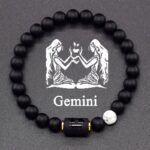 Natural Stone Elastic Bracelet - 12 Zodiac Signs, Card Design For Couples, Perfect Valentine'S Day Or Birthday Gift - Image 10