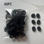 40/60Pcs Colorful Jersey Hair Bands For - High Elasticity, No Damage, Braided Ponytail Holders, Hair Ties With Bow & Beaded Details - Perfect For Homecoming, Boho & Sweet Styles, Hair Accessories For - Image 12