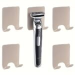 1/2/3Pcs Simple Wall-Mounted Shaver Holder Rack, Durable Plastic, Fashion Bathroom Storage Rack, For Men And Family Gift - Image 15