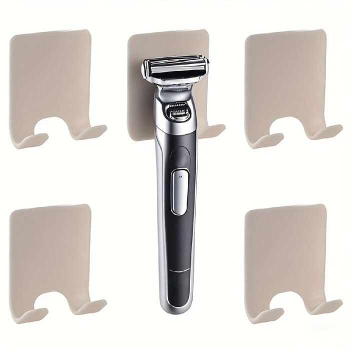 1/2/3Pcs Simple Wall-Mounted Shaver Holder Rack, Durable Plastic, Fashion Bathroom Storage Rack, For Men And Family Gift - Image 15
