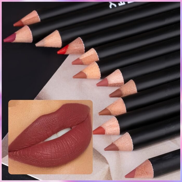 12Pcs Multi-Color Lip Liner Set, Waterproof, Sweat Proof, Long Lasting And Natural Look Lip Liner Crayon Valentine'S Day Gifts - Image 1