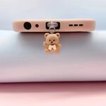 1Pc 3D Bear Mobile Phone Dust-Proof Pendant