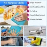 40Pcs/20Pcs/12Pcs/ 4Pcs Of Microfiber Cleaning Cloth 40Pcs Of Cleaning Rags For Housekeeping, Kitchen, Car, Reusable, 5 Colors Randomly Mixed, Unspecified Color (Green/Blue/Yellow/Orange/Pink) - Image 8