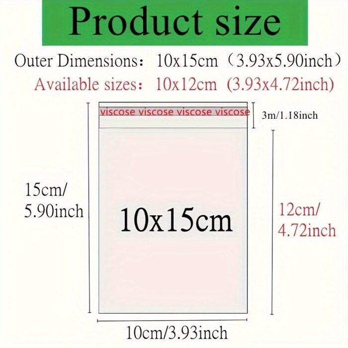 Self-Adhesive Cellophane Bag, Transparent Opp Plastic Packaging, Sealed, Jewelry Gift, Sweets - Image 20