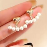 1 Pair Pearl Earrings Simple 1 Pair Vintage-Inspired Ladies Pearl Earrings - Stainless Steel Ear Needles, Faux Pearl Decor, Simple & Elegant Design For Daily, Party Occasions, And Valentines Day Gifts - Alloy Material, No Plating - Image 10