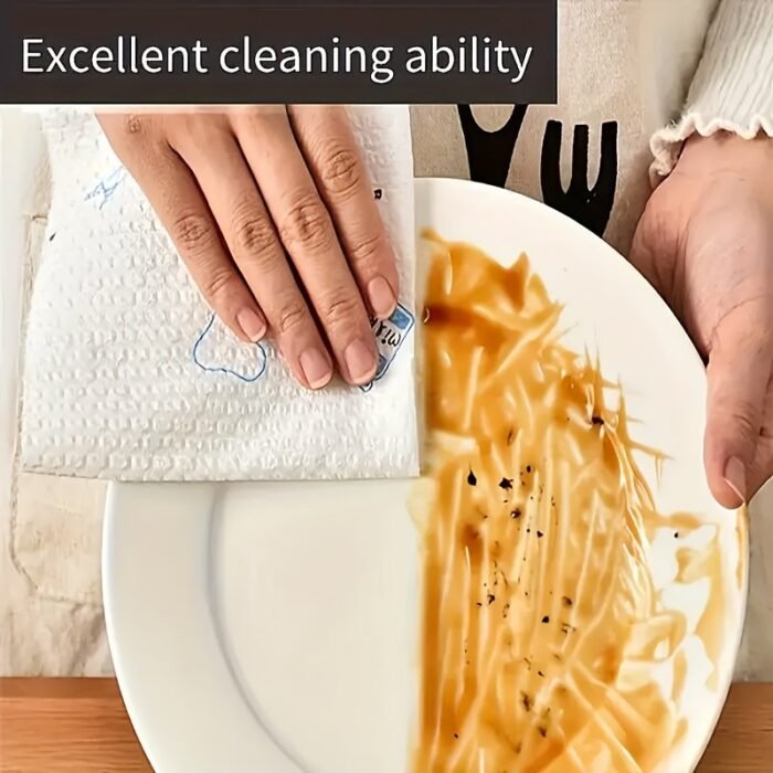 400Pcs Washable Kitchen Paper Towels - Absorbent, Non-Stick Oil-Absorbent Roll, Durable Polyester Fabric, Ideal For Kitchen, Car, Living Room, Toilet, Bedroom, Kitchen Cleaning Essentials | Decorative Kitchenware | Washable Fabric - Image 8