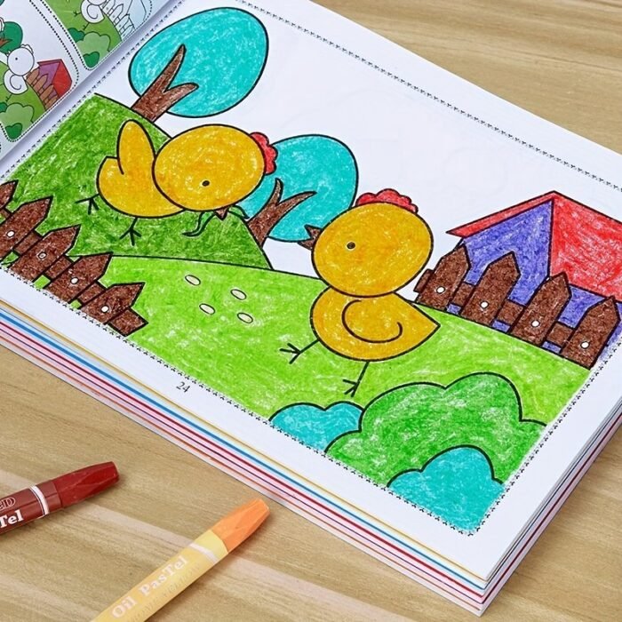 Do-It-Yourself Art Or Craft Projects, Educational Coloring Books Featuring Hand-Drawn Illustrations Of Animals And Vegetables, A Car Painting Book With Designs Of Animals, Fruits, Characters, Or Graffiti, Showcasing Clear Lines And Intricate Patterns, Ideal For Gifts During Easter, Halloween, And Christmas. Chinese Version - Image 10