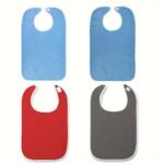 1Pc Or 4Pcs Light Blue Adult Bibs - Adjustable, Machine Washable Polyester Dining Cloth For Elderly Care, Design For Men And Women - Image 11