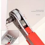 Wrench Handle For Narrow Spaces, Front And Rear, Elbow Wrench, Right Angle Bend, Phillips Screwdriver, Steel Material, Red, Requires Assembly, Non-Electric, No Battery Required, Suitable For Industrial And Scientific Use - Image 4