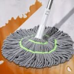 Hands-Free Self-Wringing String Mop For Easy Cleaning - Versatile Wet And Dry Rotary Mop For Living Room, Bedroom, Toilet, Kitchen, And Floor Surfaces - Image 5