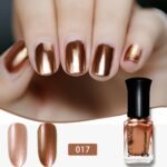 1-Pack Mirror Effect Metallic Nail Polish - Quick-Dry, Long-Lasting Shine, Hypoallergenic & Formaldehyde/Alcohol/ Formula For Women - Metallic Pink Shade For Hands & Feet Nail Care, Modern Nail Art - Image 11