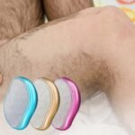 1Pc Crystal Hair Eraser For Men & Women - Painless Exfoliation, Reusable & Waterproof Hair Removal Tool In Blue/Pink/Golden-Beige For Smooth Back, Arms, Legs, Hair Remover