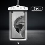 2Pcs Luminous Waterproof Mobile Phone Bag Touch Screen Swimming Self-Sealing Sealed Bag Beach Diving Photography Drifting Transparent Waterproof Mobile Phone Case - Image 19