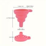 1 Pack Collapsible Funnel - Flexible Food-Safe Tpu, Foldable Space-Saving Design For Liquids & Dry Ingredients, Kitchen, Automotive, Camping Use - Random Color, Kitchen Essentials | Heat Resistant Rubber - Image 4