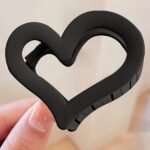 A Set Of 1/2/4 Heart-Shaped Hair Clips - Cute And Minimalist Plastic Hair Accessories For Women, Medium-Sized With Strong Grip And Durability, Perfect For Hairstyle Matching. - Image 9