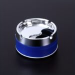 1Pc Stainless Steel Ashtray, Sealed Windproof Ashtray, Living Room Household Rotary Thickening Ashtray - Image 5