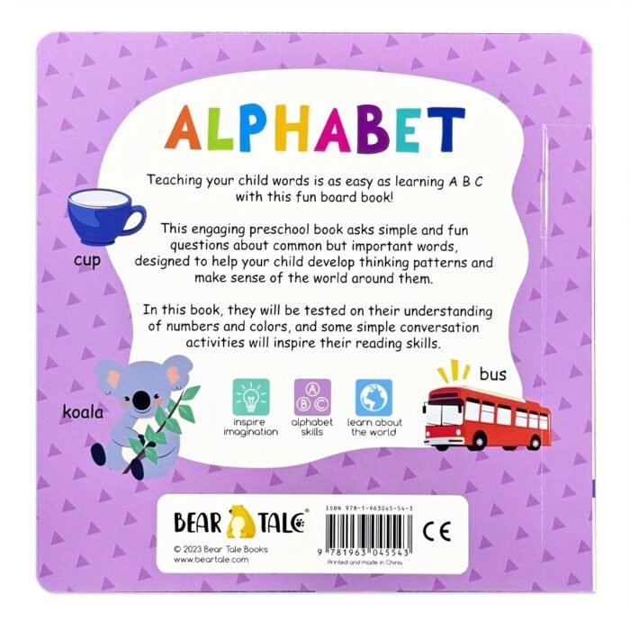 A-Z Learning Board Books, Let'S Learn Abc, Interactive Book For Kids| 24 Pages, Fun Taps, Board Book For Early Learning, Basic Knowledge, English Words, My First Learning, Safe And Durable Material, Birthday, Christmas Gift, School Supplies, Classroom Use, Homeschooling - Image 9