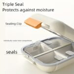 1Pc 7-Day Pill Box With Orange Handles - Large Capacity, Dust And Moisture Proof Organizer For Vitamins And Medicines, Ideal For Travel And Outdoor Use, Polypropylene Material, Travel Pill Organizer | Modern Pill Box | Secure Closure Box, Pill Organizer For Travel - Image 4