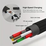 3-In-1 Multi-Functional Usb Flash Charging Cable - Compatible With Iphone 14, 13, 12 Pro Max, Xs Max,, Redmi, One Plus, Usb-C Mobile Phones With Type-C And Micro Usb Connectors - Image 12
