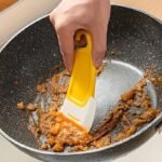 1Pc Durable Silicone Kitchen Scraper - Non-Stick, Easy To Clean, Oil-Proof Cooking Spatula For Baking, Grilling, And Frying - No Battery Needed, Durable Plastic Material