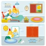Rooster'S Early Wake-Up Lift-The-Flap Books, Good Wake - Up Habit Formation For Kid, Cute Illustration Style, Interactive Picture Push-Pull Book, By The Artist, Early Education Enlightenment, Best Birthday Gift, Bear Tale - Image 7