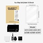 This Is A Pack Of 2 Tempered Glass Screen Protectors For Ipad Models Including The 11Th, 10Th, 9Th, 8Th, 7Th, 6Th, 5Th, Air 7, Air 6, Air 5, Air 4, Air 3, Mini 7, Mini 6, Mini 5, And Mini 4 (2018/2020/2019/2020/2022/2023/2024/2025) Pro/Air (7.9/8.3/9.7/10.2/10.5/10.9/11) Inches, Offering Scratch Resistance, 9H Hardness, And High Definition Clarity. - Image 12