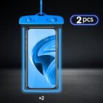 2Pcs Luminous Waterproof Mobile Phone Bag Touch Screen Swimming Self-Sealing Sealed Bag Beach Diving Photography Drifting Transparent Waterproof Mobile Phone Case - Image 17