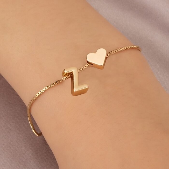 Letter Mini Love Heart Thin Chain Bracelet Simple Minimalist Hand Chain Jewelry Decoration Gift Birthday Gift - Image 46