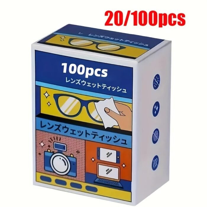 20/100Pcs Lens And Lens Cleaning Wipes, Metal Jewelry Wipes, Anti-Fog Glasses Wipes, Mobile Screen And Glasses Cloth Wipes - Image 1