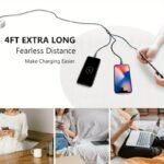 3-In-1 Fast Charging Usb Cable, Nylon Braided, For Iphone 14 13 12 Pro Max Xs Max Charger Cable For, Redmi, Oneplus, Xiaomi Usb C Mobile Phones, S20A13 S10 Note 20 10 9 Moto Android Type-C Cable For Apple Android, A Halloween Gift - Image 10