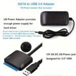 Sata To Usb 3.0 Adapter Cable For 6.35/8.89 Cm Hdd/Ssd - High-Speed Data Transfer, Uasp Support, External Hard Drive Converter With Dual-Interface (Usb 3.0 & Sata), No Battery Needed, Easy Installation, Data Transfer Cable | Sata Interface | Durable Cable - Image 7