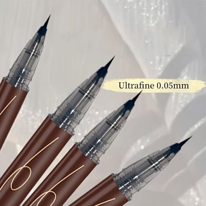 1Pc Sylr Ultra Fine Extra Slim Eyebrow Pen, Waterproof Liquid Eye Brow Pencil, Long Lasting, Sweat-Proof, 2 In 1 For Eyeliner & Microblading, Suitable For All Skin Types, Ideal For Summer & Outdoor Travel - Image 4
