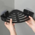 2Pcs Corner Shower Caddy - No-Drill Adhesive Bathroom Storage Rack, Wall-Mounted Organizer For Shampoo & Essentials - Image 4