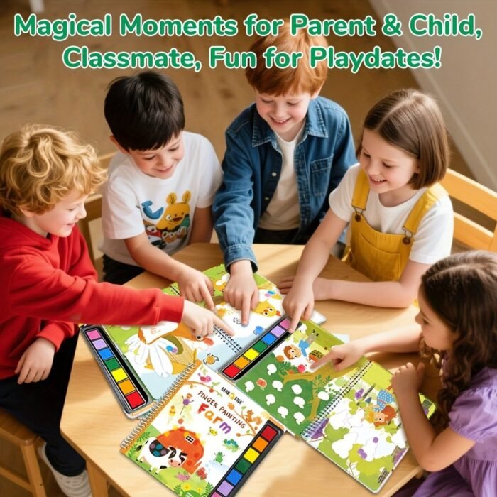 Magic Farm, 30+ Farm Animals Scenes, Diy Coloring Book For Finger Painting, Toys, Crayola Color Wonder Mess Free Fingerprint Ink Painting Activity Set, Finger Painting Alternative, Toddler Coloring, Travel Activity, Gift For Toddlers, Classroom Resources Primary, Colouring Books, Bear Tale? - Image 9