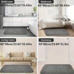 1 Thickened Microfiber Fluffy Long Plush Soft Comfort Mat Bathroom Rug Non-Slip Bath Door Mat For Bedroom Living Room Kitchen Floor Mat, Shedding And Fade-Resistant - Image 2