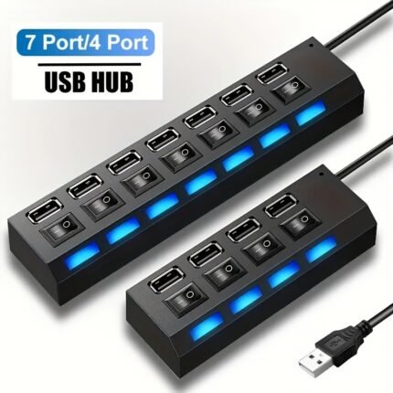 Micro Usb Hub 2.0 Multi Usb Port 4 Ports Hub Usb High Speed Hub Usb Splitter For Pc Computer Accessories