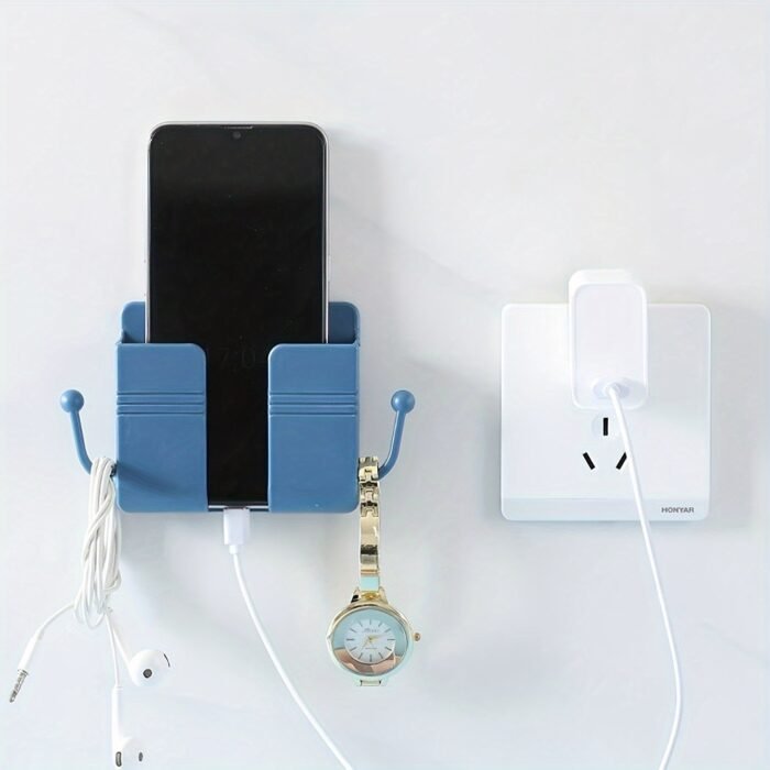 1Pc Multi-Functional Wall-Hanging, Bed-Side Hanging, Wall-Mounted Mobile Phone Storage, Shelf, Viscose - Image 5