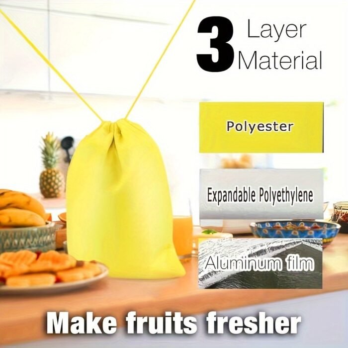 Large Capacity Food-Grade Nylon Banana Storage Bag With Aluminum Bead Closure And Double Stitching - Keeps Bananas Fresh For Up To 7 Days,Reusable Produce Bags,Reusable Produce Bag - Image 7