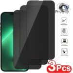 3Pcs Privacy Screen Protectors For Iphone 11 12 13 14 15 16 Pro Max Anti-Spy Tempered Glass For Iphone 16 15 14 Plus 12 13 Mini 11 12 13 14 15 16 Pro