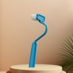Blue V-Shaped Toilet Brush: Innovative S-Shaped Curved Design For Efficient Cleaning Of The Toilet Bowl. - Image 3