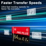 1Pc Memory Card 64Gb 32Gb 16Gb With Adapter, High Speed Flash Tf Card 8Gb 4Gb 2Gb 1Gb 512Mb 256Mb 128Mb 64Mb, A1 C10 Memory Tf Card For Tablet/Camera/Mobile Phone/Laptop/Pc/Car Audio/Game Console/Audio -Store Your Files Securely! - Image 2