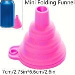 1Pc Collapsible Mini Funnel - Portable, Multi-Functional Kitchen Tool For Oil And Liquid Transfer, Food-Safe Plastic, Ideal For Home Use, Kitchen Funnel - Image 7