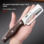 1Pc Stainless Steel Paring Knife, Commercial Sugarcane Peeler, Pineapple Cutter, Kitchen Melon Light Beige Scraper - Stamped Construction Blade,Not Suitable For Left-Hand Use - Image 4