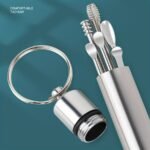 A Set Of 6 Portable Stainless Steel Ear Digging Spoons For Cleaning Ears - Image 2